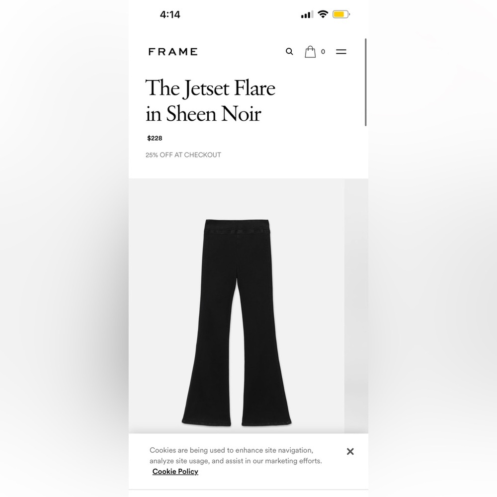 FRAME Jetset Flare High rise Jeans. Black shimmer, gorgeous!